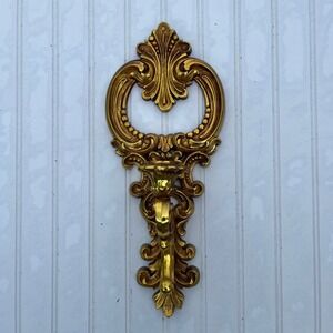 Vintage Dart Industries Gold Wall Sconce Hollywood Regency Ornate 4204 1977
